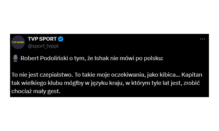 Robert Podoliński nt. JĘZYKA POLSKIEGO u kapitana Lecha Poznań!